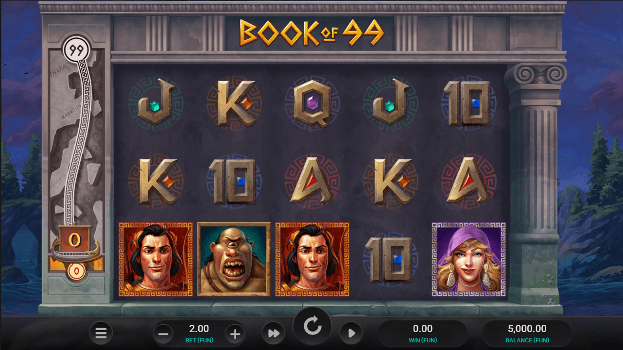 Book of 99 official five-reel game screen
