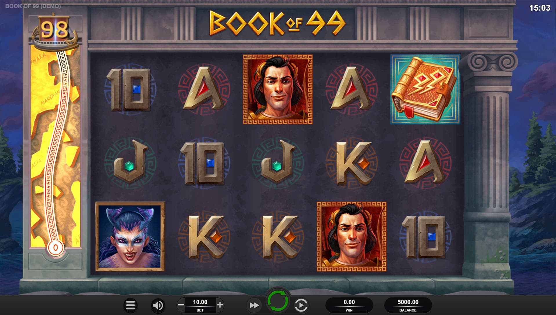 Official Book of 99 reels, symbols and collection meter